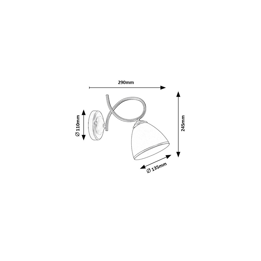 Brilagi - Nástenná lampa FRED 1xE27/60W/230V zlatá