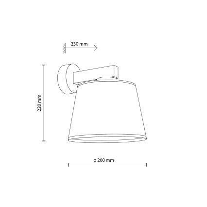 Brilagi - Nástenná lampa LATTE SABIA 1xE27/15W/230V borovica/biela