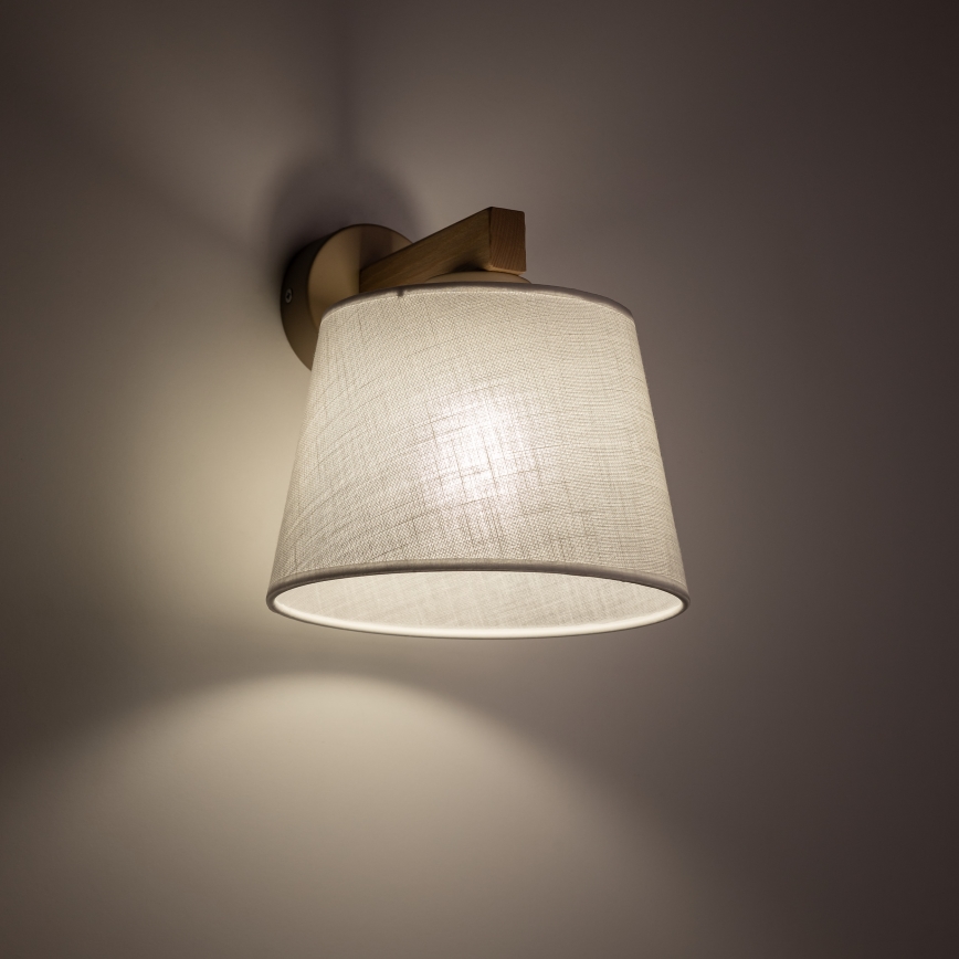 Brilagi - Nástenná lampa LATTE SABIA 1xE27/60W/230V borovica/biela