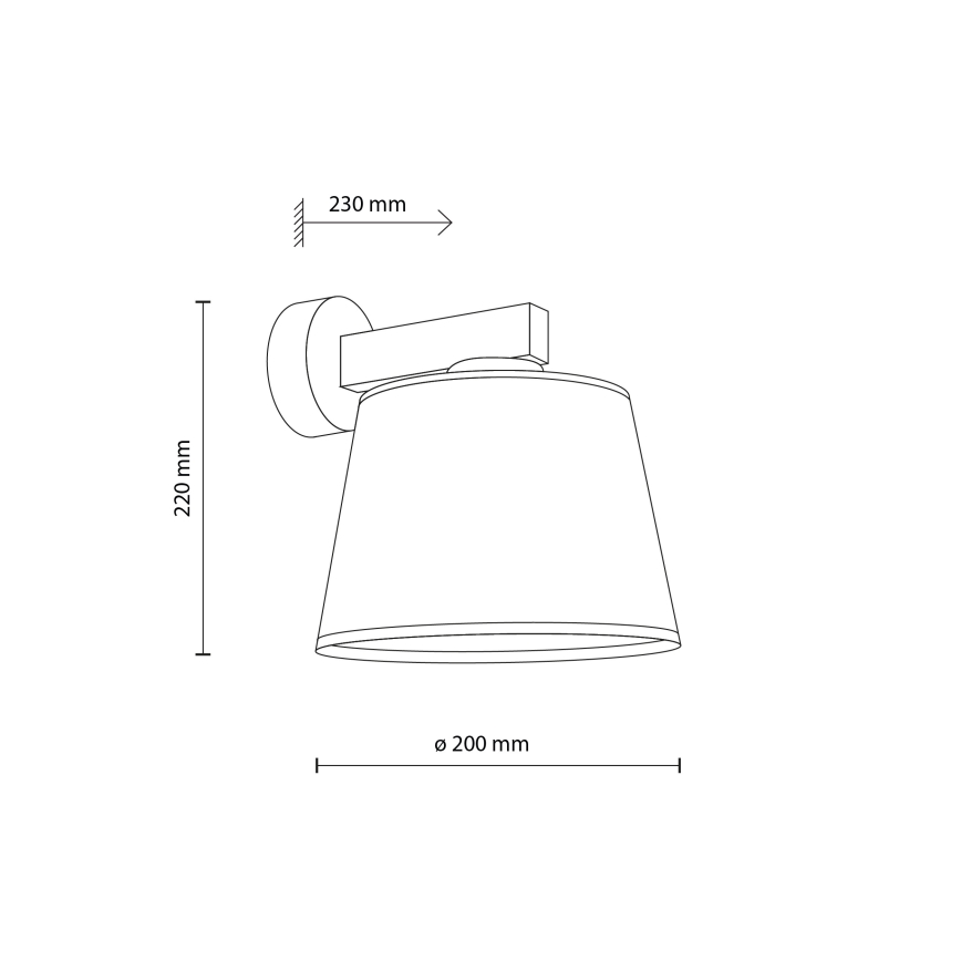 Brilagi - Nástenná lampa LATTE SABIA 1xE27/60W/230V borovica/biela