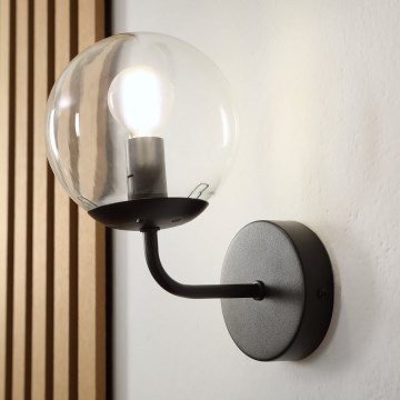 Brilagi - Nástenná lampa MALIVA 1xE14/15W/230V čierna/číra