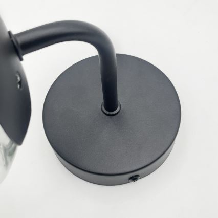 Brilagi - Nástenná lampa MALIVA 1xE14/15W/230V čierna/číra