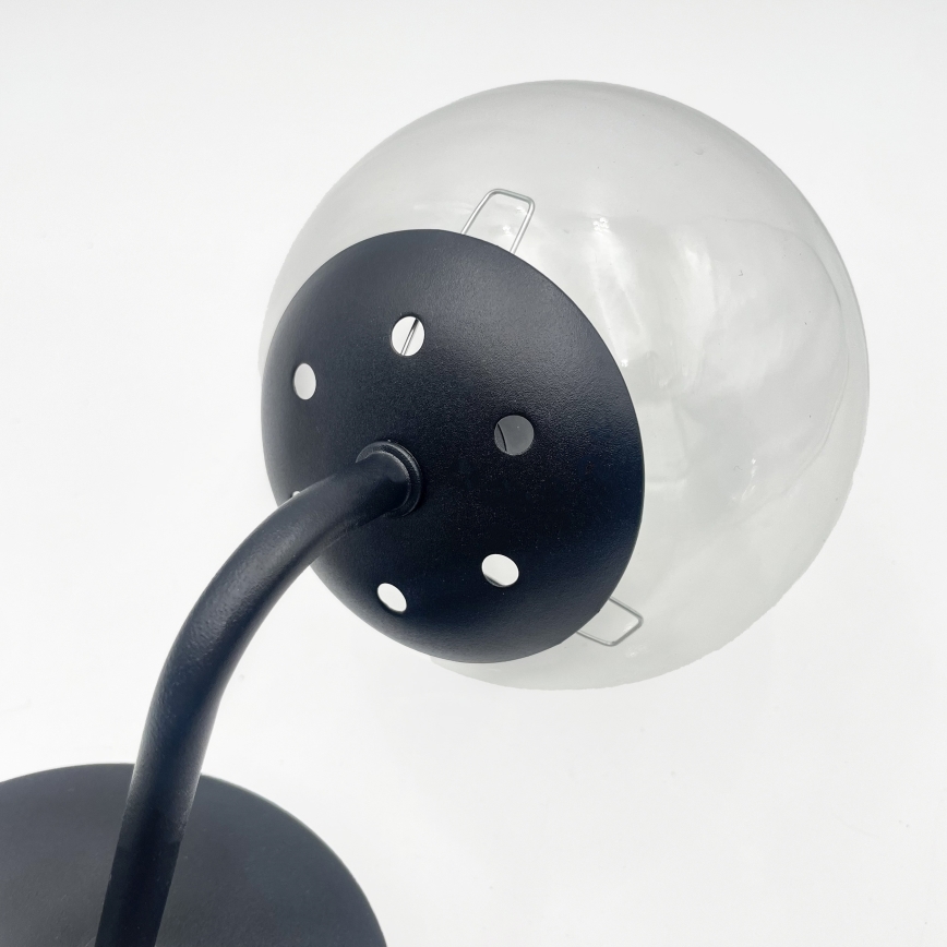 Brilagi - Nástenná lampa MALIVA 1xE14/15W/230V čierna/číra