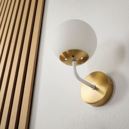 Brilagi - Nástenná lampa MALIVA 1xE14/15W/230V zlatá/biela