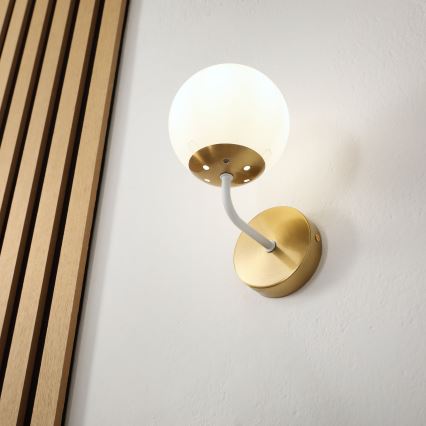 Brilagi - Nástenná lampa MALIVA 1xE14/15W/230V zlatá/biela