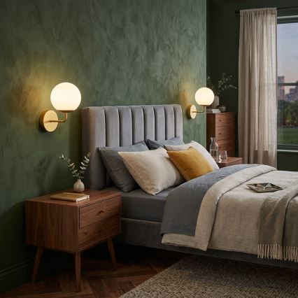 Brilagi - Nástenná lampa MALIVA 1xE14/15W/230V zlatá/biela