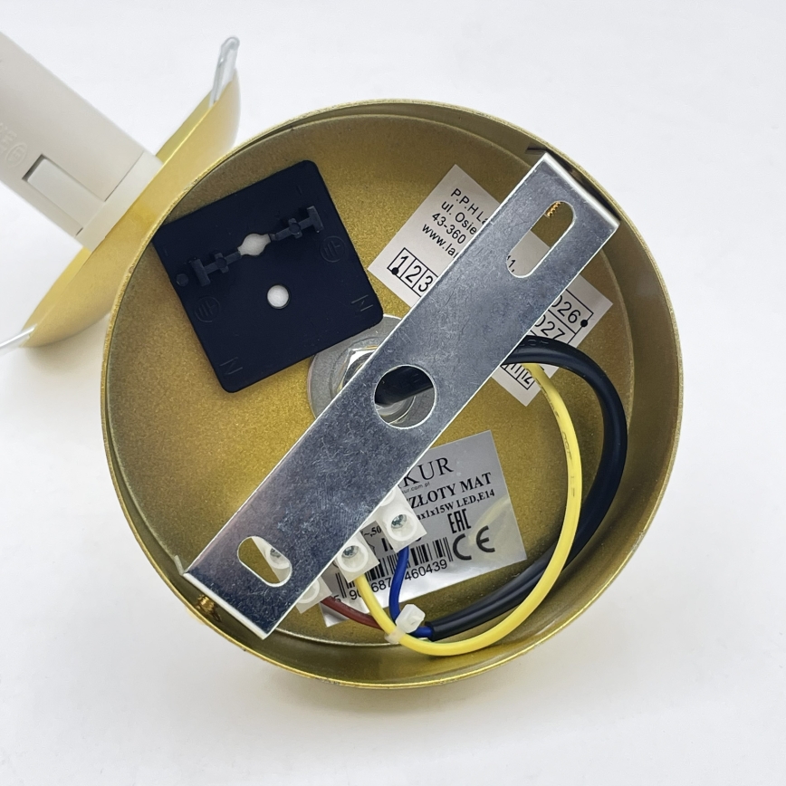 Brilagi - Nástenná lampa MALIVA 1xE14/15W/230V zlatá/biela