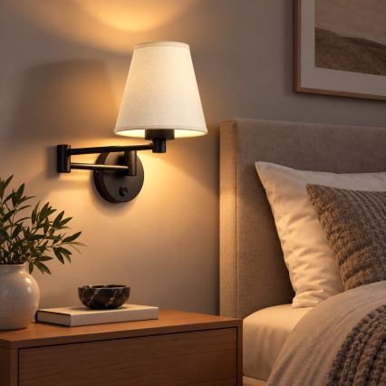 BRILAGI - Nástenná lampa NUBILA 1xE27/15W/230V krémová/čierna