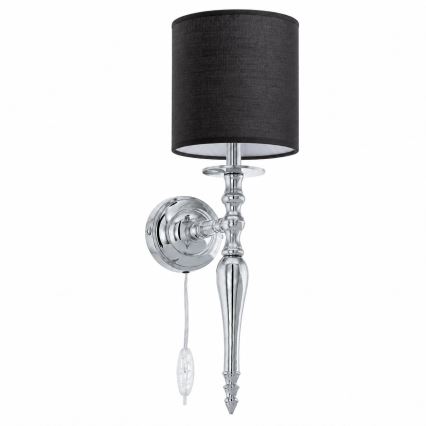 BRILAGI - Nástenná lampa NUBILA 1xE27/60W/230V lesklý chróm/čierna