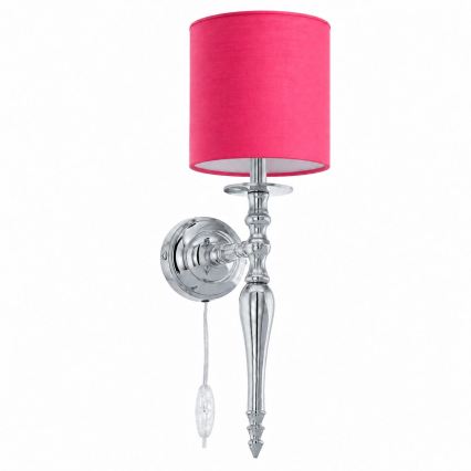 BRILAGI - Nástenná lampa NUBILA 1xE27/60W/230V lesklý chróm/ružová