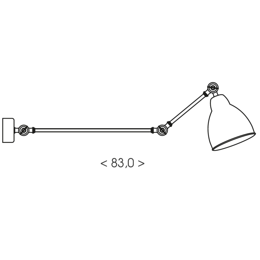 Brilagi - Nástenná lampa QUILL 1xE27/40W/230V 83 cm čierna