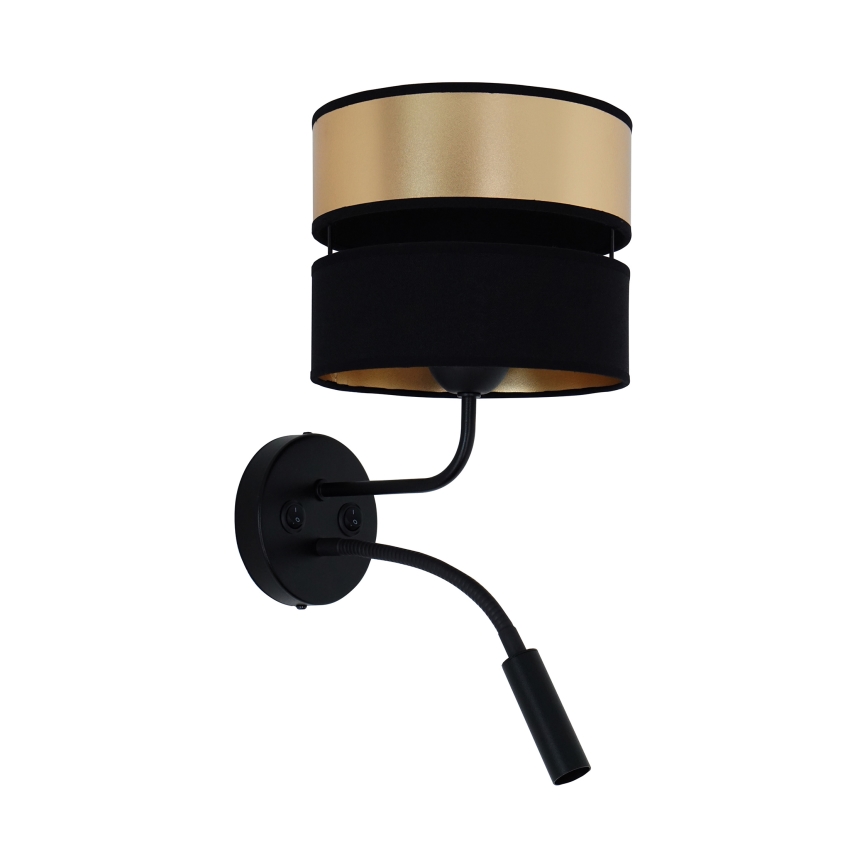 Brilagi - Nástenná lampa ROYAL 1xE27/15W/230V + 1xG9/3W čierna/zlatá