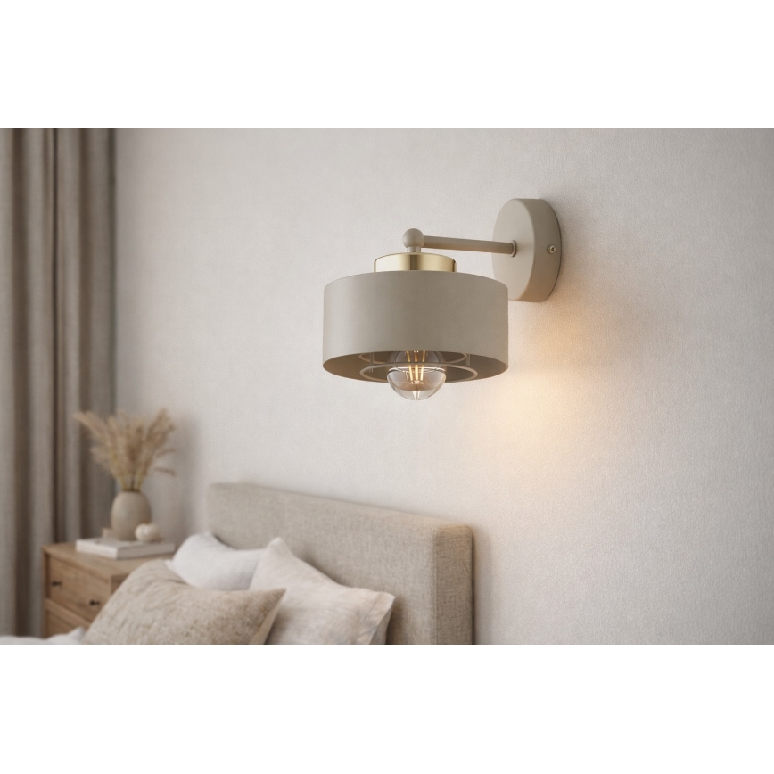 Brilagi - Nástenná lampa SPRING 1xE27/60W/230V béžová/zlatá
