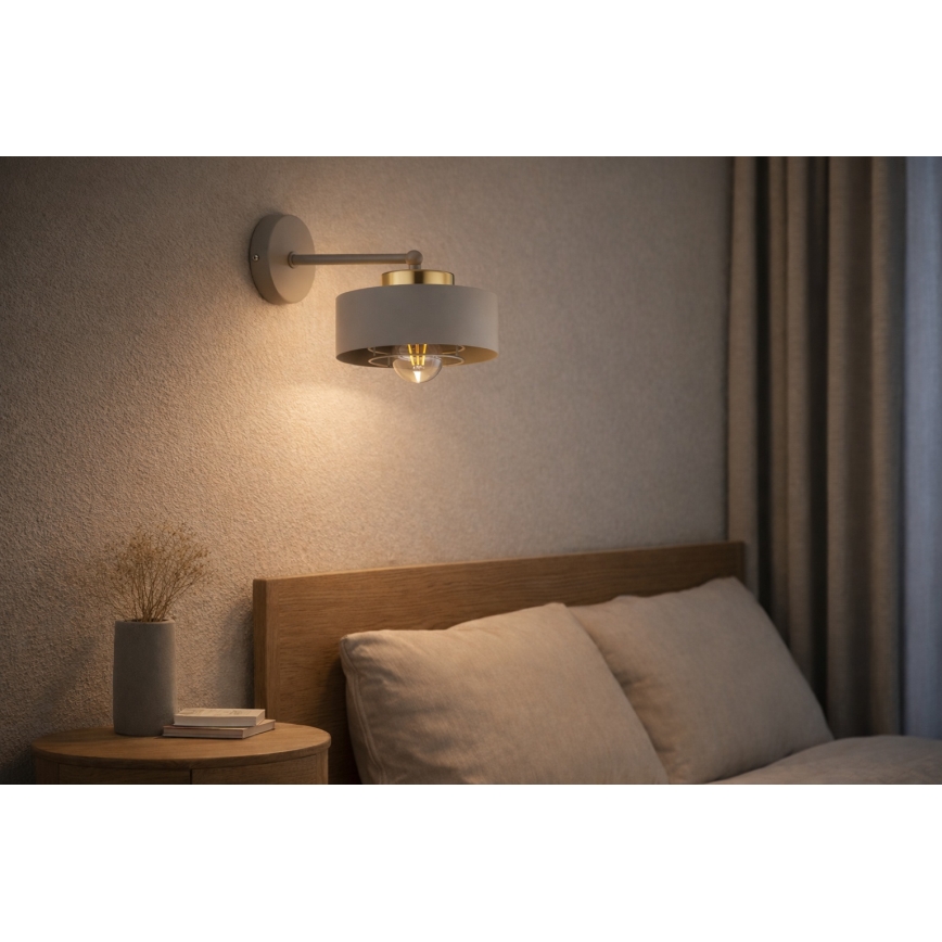 Brilagi - Nástenná lampa SPRING 1xE27/60W/230V béžová/zlatá