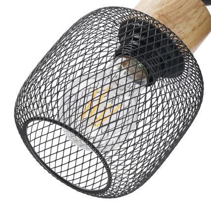 Brilagi - Nástenné bodové svietidlo BASKLITE 1xE27/15W/230V drevo/čierna