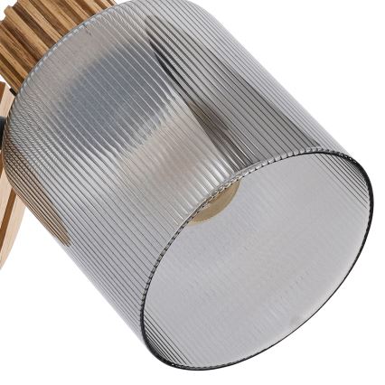 Brilagi - Nástenné bodové svietidlo HYGGE 1xE14/15W/230V drevené/dymové