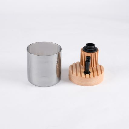 Brilagi - Nástenné bodové svietidlo HYGGE 1xE14/15W/230V drevené/dymové