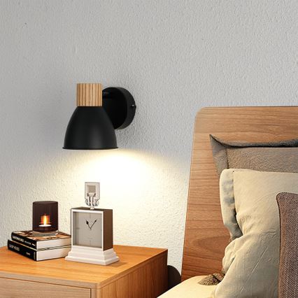 Brilagi - Nástenné bodové svietidlo ODENSE 1xE14/10W/230V kaučukovník/čierna