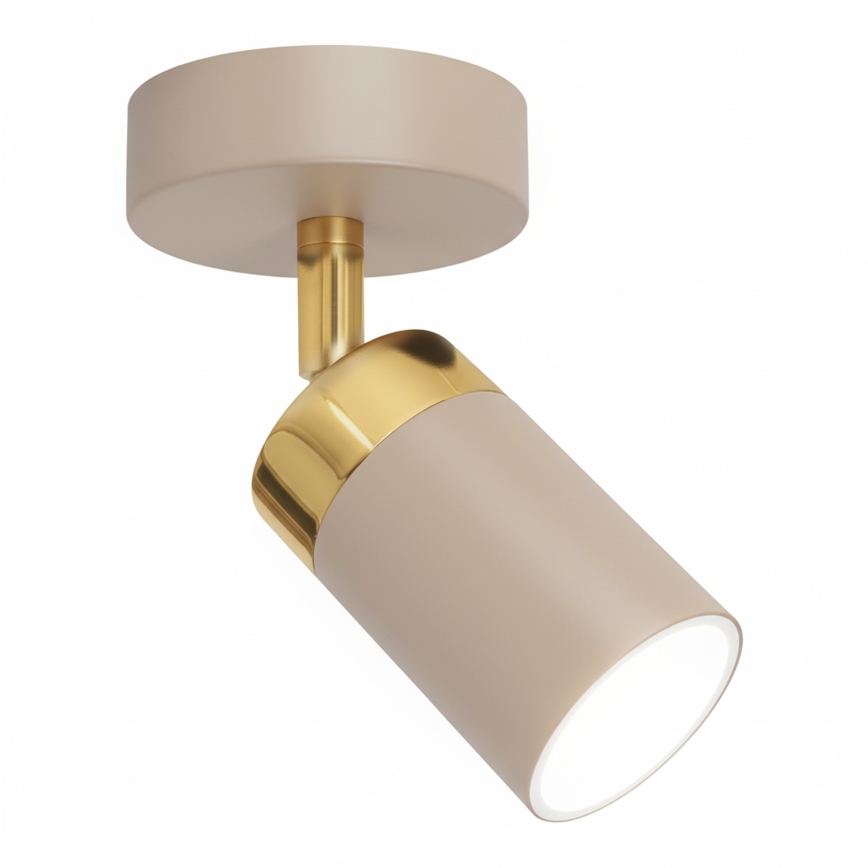 Brilagi - Nástenné bodové svietidlo POKER 1xGU10/25W/230V béžová/zlatá