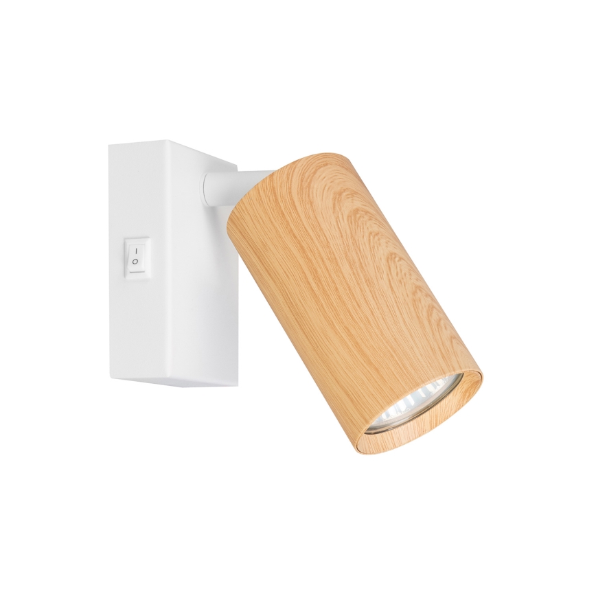 Brilagi - Nástenné bodové svietidlo SELE 1xGU10/30W/230V biela/dekor duba