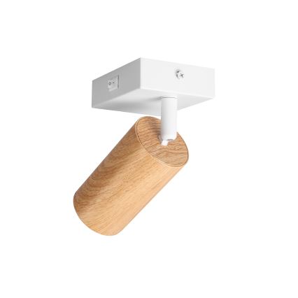 BRILAGI - Nástenné bodové svietidlo s vypínačom SELE 1xGU10/30W/230V biela/dubový dekor