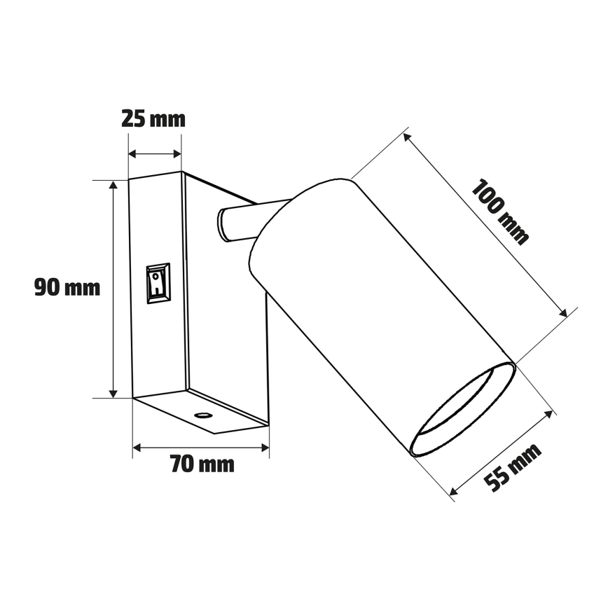 Brilagi - Nástenné bodové svietidlo SELE 1xGU10/30W/230V biela