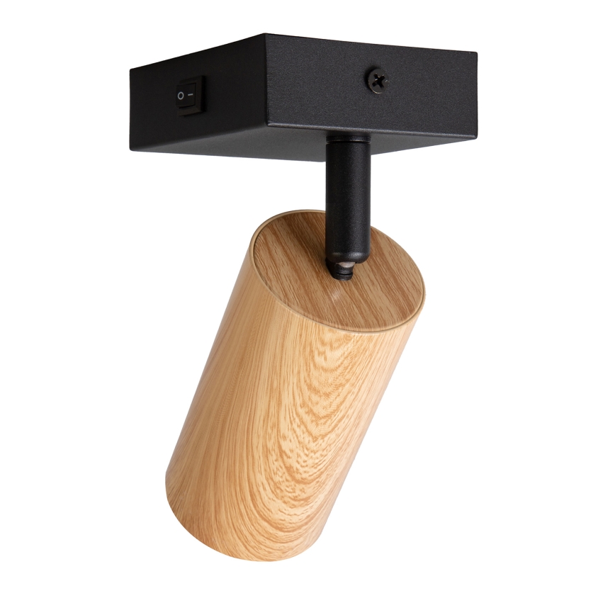 Brilagi - Nástenné bodové svietidlo SELE 1xGU10/30W/230V čierna/dekor duba