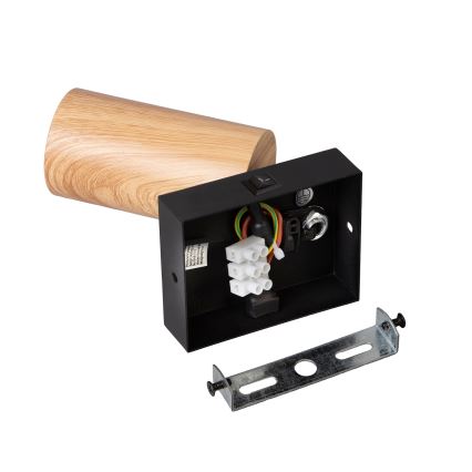 Brilagi - Nástenné bodové svietidlo SELE 1xGU10/30W/230V čierna/dekor duba