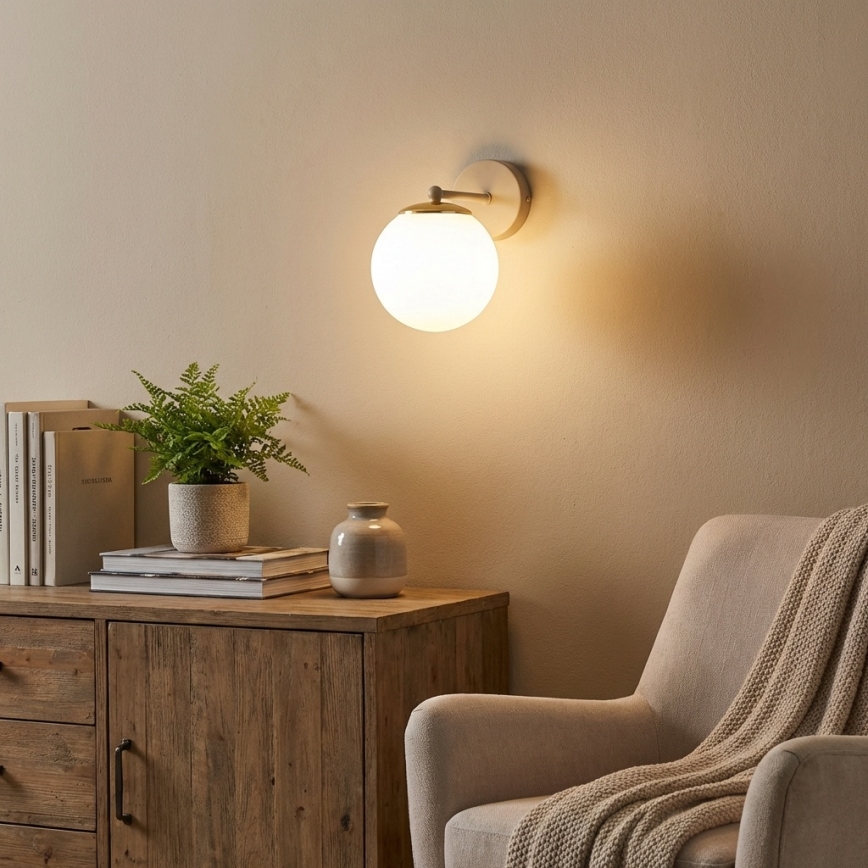 Brilagi - Nástenné svietidlo 1xE27/60W/230V béžová/zlatá