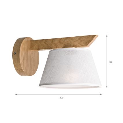 Brilagi - Nástenné svietidlo ANTHONY 1xE14/40W/230V dub/biela