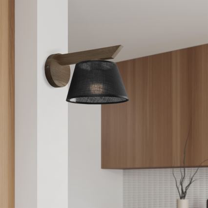 Brilagi - Nástenné svietidlo ANTHONY 1xE14/40W/230V dub/čierna
