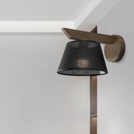 Brilagi - Nástenné svietidlo ANTHONY 1xE14/40W/230V dub/čierna