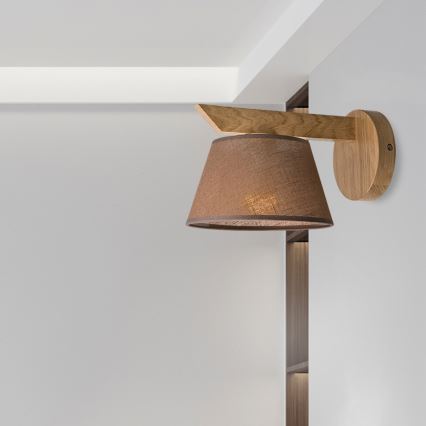 Brilagi - Nástenné svietidlo ANTHONY 1xE14/40W/230V dub/hnedá