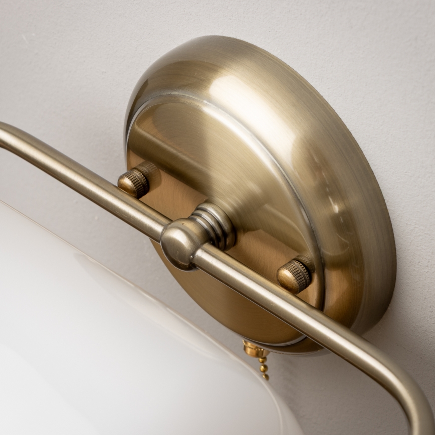 Brilagi - Nástenné svietidlo BANK OFFICE 1xE27/60W/230V mosadz/biela