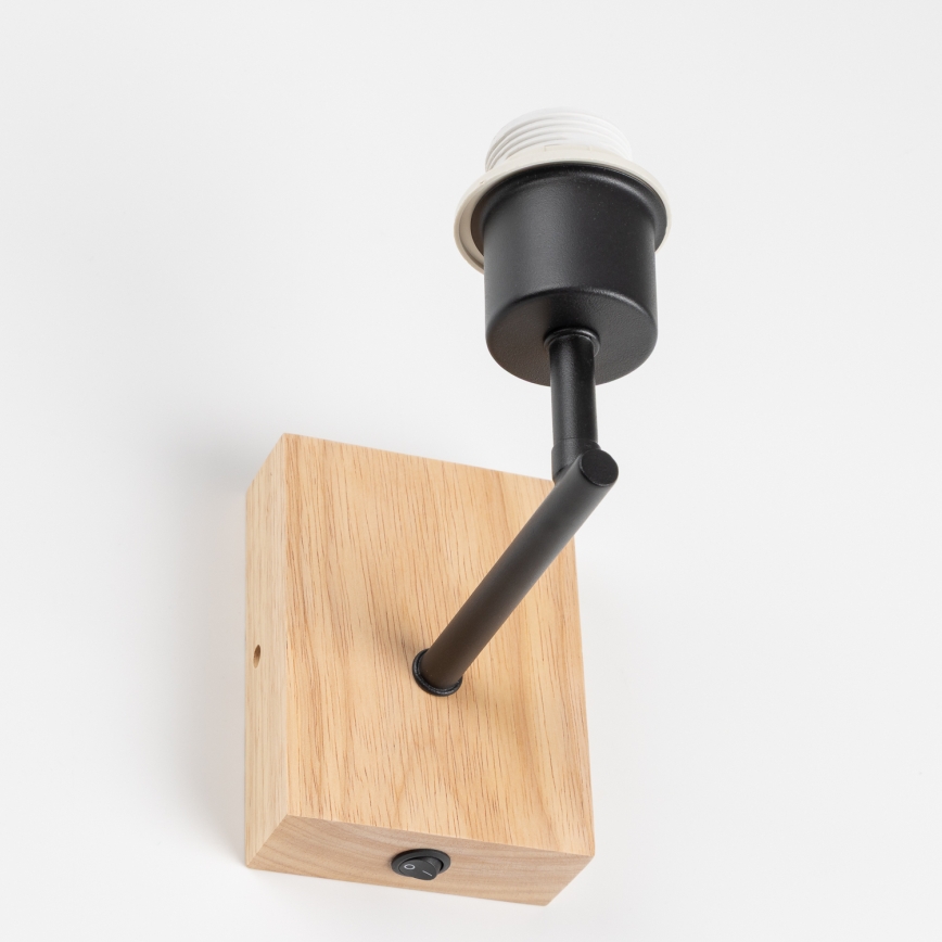 BRILAGI - Detská nástenná lampa BOBO WOOD 1xE27/25W/230V dub/čierna/ružová