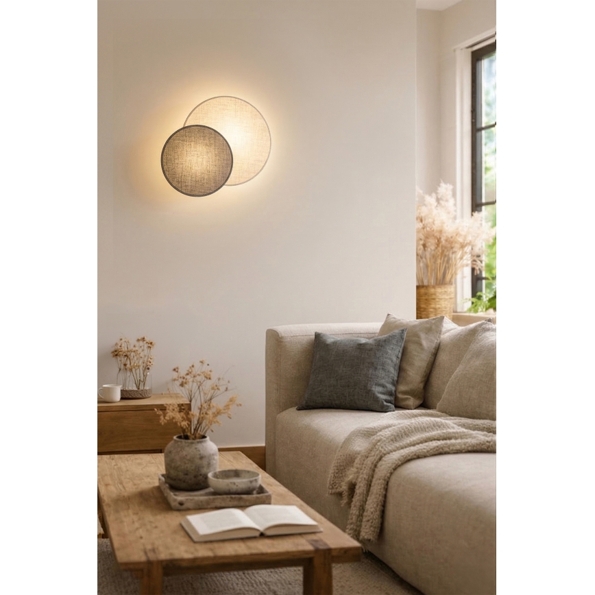 Brilagi - Nástenné svietidlo CIRCLES 1xE27/60W/230V pr. 35 cm krémové/šedé