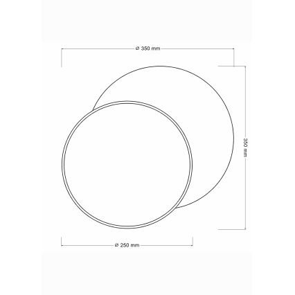 Brilagi - Nástenné svietidlo CIRCLES 1xE27/60W/230V pr. 35 cm krémové/šedé