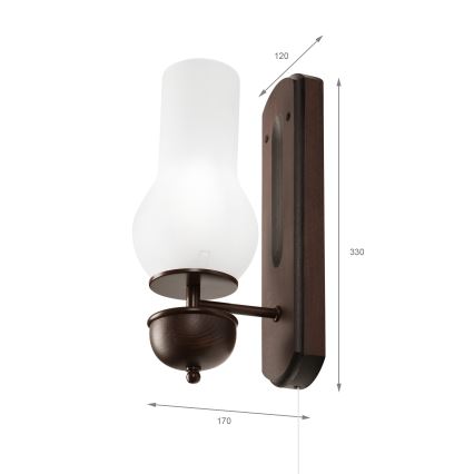 Brilagi - Nástenné svietidlo COTTAGE 1xE14/40W/230V buk/biela