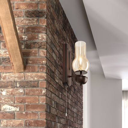 Brilagi - Nástenné svietidlo COTTAGE 1xE14/40W/230V buk/hnedá