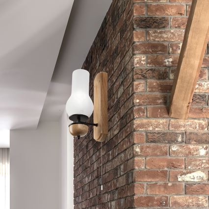 Brilagi - Nástenné svietidlo COTTAGE 1xE14/40W/230V dub/biela