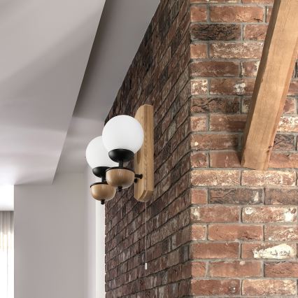 Brilagi - Nástenné svietidlo COTTAGE 2xG9/40W/230V dub/biela