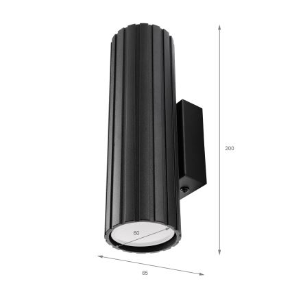 Brilagi - Nástenné svietidlo CRISPINA 2xGU10/10W/230V 20 cm čierne