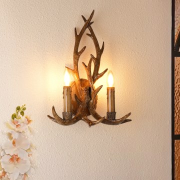 Brilagi - Nástenné svietidlo DEER 2xE14/10W/230V parohy