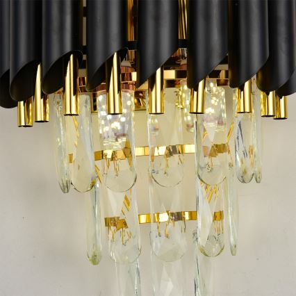 Brilagi - Nástenné svietidlo ECLIPSE 2xE14/10W/230V čierna/zlatá