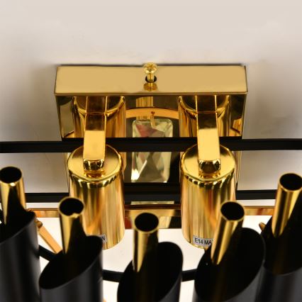 Brilagi - Nástenné svietidlo ECLIPSE 2xE14/10W/230V čierna/zlatá