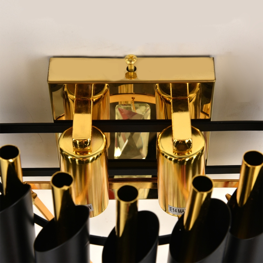 Brilagi - Nástenné svietidlo ECLIPSE 2xE14/10W/230V čierna/zlatá