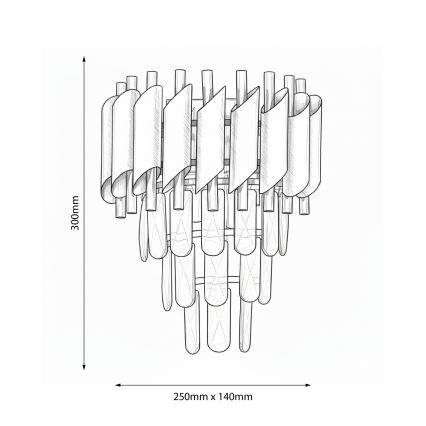Brilagi - Nástenné svietidlo ECLIPSE 2xE14/10W/230V čierna/zlatá
