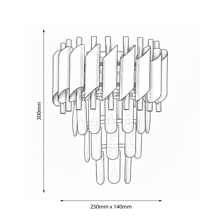 Brilagi - Nástenné svietidlo ECLIPSE 2xE14/10W/230V čierna/zlatá
