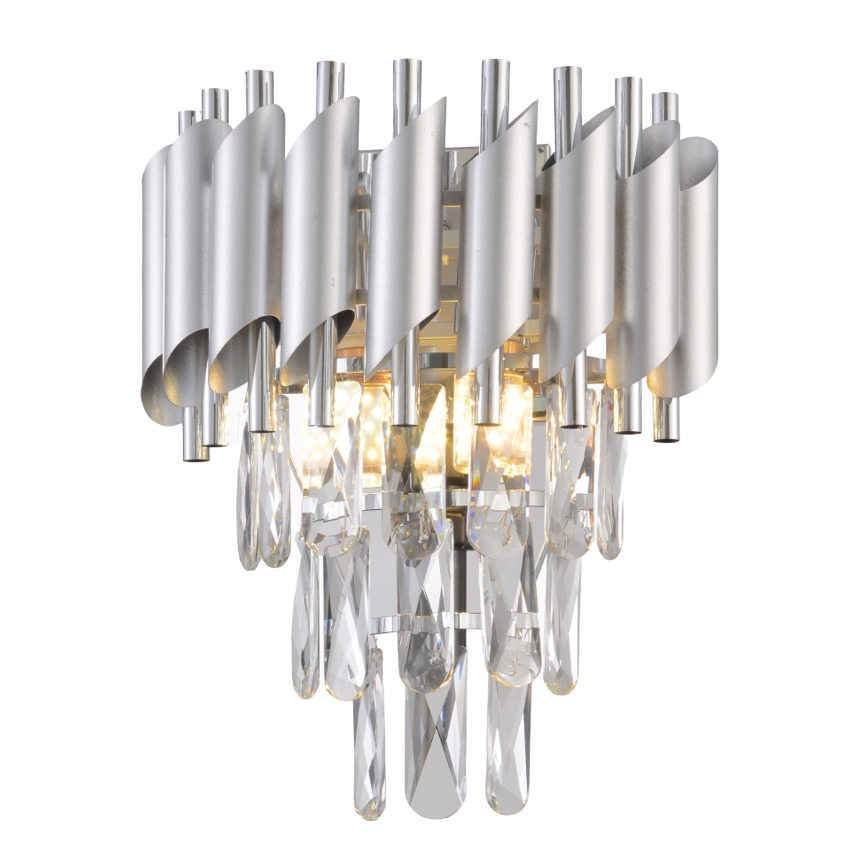 Brilagi - Nástenné svietidlo ECLIPSE 2xE14/10W/230V strieborné