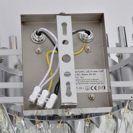 Brilagi - Nástenné svietidlo ECLIPSE 2xE14/10W/230V strieborné